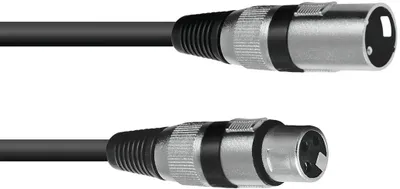 Produktbild von Omnitronic 30220405, XLR (3-pin), Männlich, XLR (3-pin), Weiblich, 1 m, Schwarz