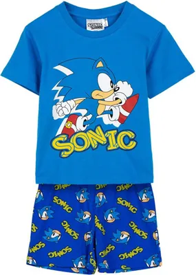 Obrázek produktu pro Sonic pyžamo dětské pyžamo tričko a šortky ze 100% bavlny 6 let