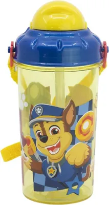 Image de Gourde Paw Patrol pour enfants 465ml avec paille et sangle de transport