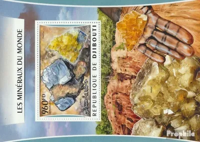 Produktbild von Briefmarken Dschibuti 2016 Mi Block 207 (kompl. Ausg.) postfrisch Mineralien