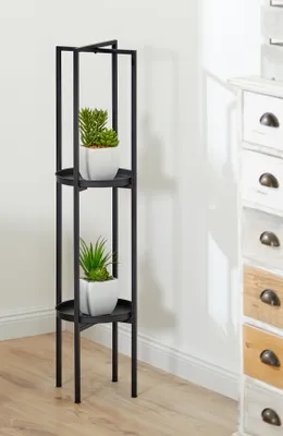 Immagine prodotto di Scaffale rotondo in nero con 2 ripiani - circa 100 cm