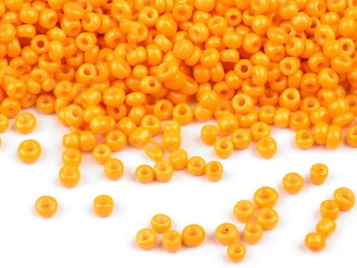Produktbild von 30g Rocailles Glasperlen 2 mm, orangegelb