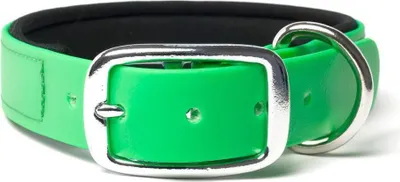 Produktbild von Mystique® Biothane Halsband Deluxe Neopren 19mm beta neon grün 35-43cm