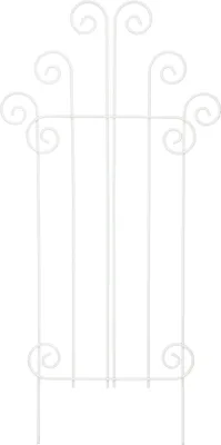 Image de KOTARBAU® Clôture de parterre en acier avec décoration Bordure de parterre pour le jardin Escargot Blanc Clôture de parterre