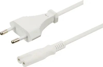 Image de Huismerk Câble d'alimentation Euro vers IEC320 -c7 3 mètres - Blanc