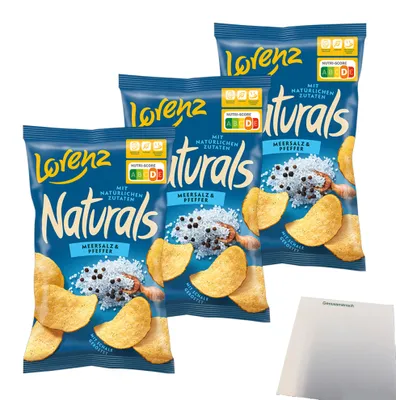 Produktbild von Lorenz Naturals Meersalz und Pfeffer 3er Pack (3x95g Packung) + usy Block