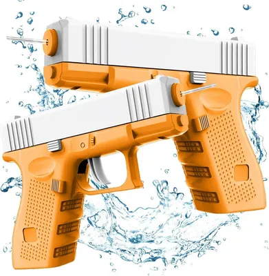 Produktbild von Wasserpistolen Set für Kinder, Mini Wasserpistole mit großer Reichweite, Orange