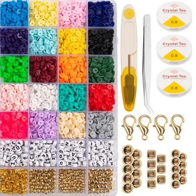 Produktbild von COIL Schmuckset, Kinderschmuck, Perlen zum Auffädeln, Selbstbausatz, DIY, Kreativset, Charm Set, Armband, Kette, Haarschmuck, 4150 St.