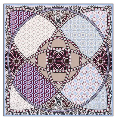 Immagine prodotto di ROECKL sciarpa Kaleidoskope 53x53 Multi Coffee multicolore