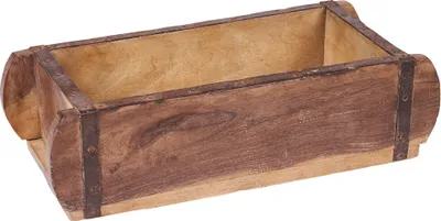 Produktbild von MARRAKESCH alte Holzkiste Holztablett 32cm groß | Vintage Ziegelform Aufbewahrungsbox aus Altholz Unikat | Ordnungsbox Deko-Kiste aus Holz mit Metallbeschlägen | jedes Box Kiste ist EIN Unikat