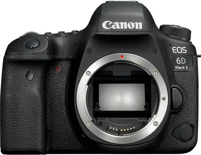 Produktbild von Canon EOS 6D MARK II 26,2 Megapixel DSLR-Kamera, 4k Ultra HD Video, 35,9 x 24,0 mm CMOS-Sensor, 7,62 cm (3 Zoll) klappbares Selfie-Display, Touchscreen, GPS, WLAN, YES, wasserabweisendes Gehäuse