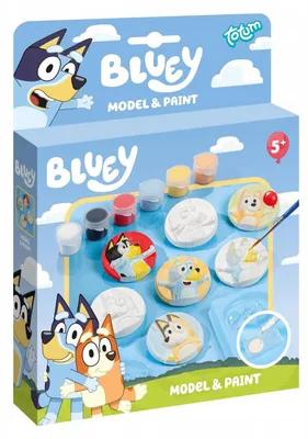 Zdjęcie produktu dla Totum Bluey, zestaw do rękodzieła z gipsu – figurki do malowania