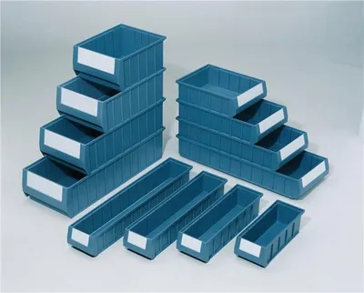 Produktbild von Regalkasten L500xB117xH90mm blau PP 16 Stk