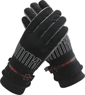 Produktbild von 1 Paar Skihandschuhe, wasserabweisend, mit Plüschfutter, verdickt, warme Winterhandschuhe, Unisex, Touchscreen-Snowboardhandschuhe