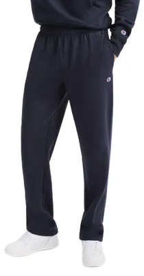 Productafbeelding van Champion heren fleece joggingbroek met open voet, model Powerblend, verkrijgbaar in reguliere of grote maten