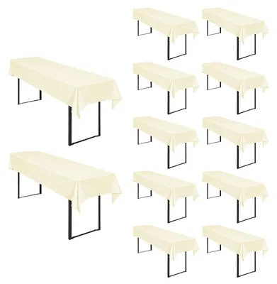 Obrázek produktu pro Běžná ubruska na stůl, béžová, 250 x 100 cm, polyester, 12 kusů