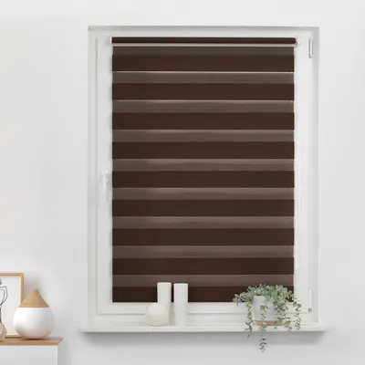 Produktbild von Lichtblick Duo Rollo Klemmfix, ohne Bohren Dunkelbraun, 80 cm, 80 cm x 200 cm (B x L) KDR.080.200.18