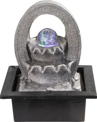 Produktbild von Globo Lighting Brunnen Kunststoff grau antik, 4x RGB LED