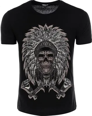 Produktbild von T-Shirt CARISMA Schwarz Indian Skull CRM4499 L