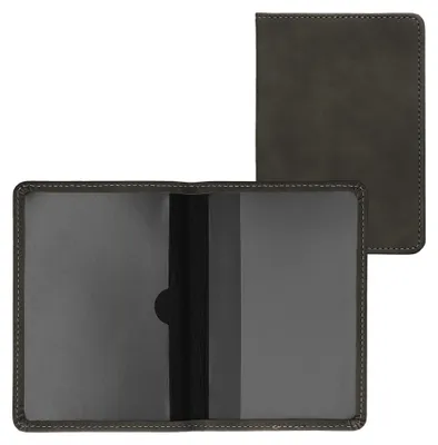 Produktbild von kwmobile Fahrzeugschein Hülle mit Kartenfächern - Kunstleder Etui Tasche für Auto Zulassungsbescheinigung Führerschein Dunkelgrau
