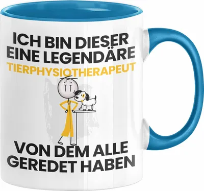Produktbild von Tierphysiotherapeut Geschenk Tasse Lustige Geschenkidee Geburtstag für Tierphysiotherapeut Ich Bin Dieser Legendäre Tierphysiotherapeut Von Dem Alle Geredet Haben Kaffee-Becher (Blau)