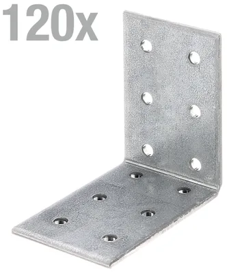 Immagine prodotto di Alberts 846633 Staffa per piastra forata, zincata sendzimir, 60 x 60 x 40 mm, set da 120