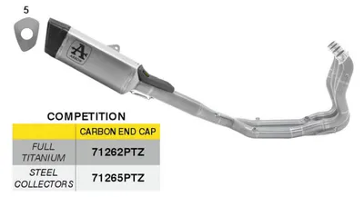 Immagine prodotto di Marmitta completa ARROW racing Competition titanio per BMW M 1000 RR