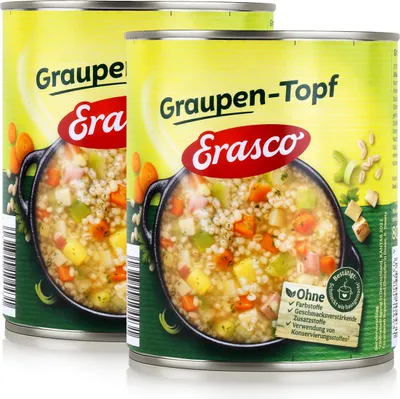 Produktbild von Erasco Graupen-Topf 800g Fertigessen (2er Pack)