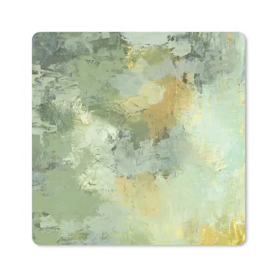 Produktbild von MuchoWow® Mauspad Mousepad Ölgemälde grün 20x20 cm - Mousepads - Maus Mat - Pad - Mausunterlage - Desk Mat - Bureauartikeln