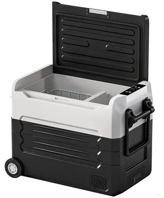 Produktbild von Kompressor Kühlbox 50L -20℃-20℃ Elektrische Kühlbox mit Dual-Zone Temperaturregelung APP LED Batterieschutz Klappgriff