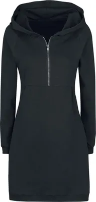 Produktbild von RED by EMP Damen schwarzes Sweatshirt-Kleid mit Kapuze XL