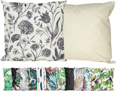 Produktbild von JACK Outdoor Motiv Kissen 45x45cm Lounge Dekokissen inkl. Füllung Wasserabweisend Sitzkissen Garten Stuhl, Farbe:Vintage Flowers