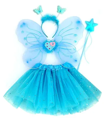 Immagine prodotto di Solidchoice - Costume da festa per bambini con ali da farfalla e gonna a balze