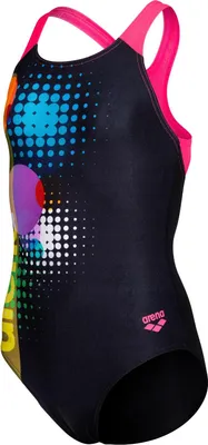 Produktbild von arena Badeanzug Dots Swim Pro Back für Mädchen, Farbe:Schwarz, Kinder Größen:152