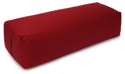 Produktbild von yogabox Yoga und Pilates Rechteckbolster D - regional hergestellt - bordeaux 60 x 20 x 14 cm Buchweizenschalen