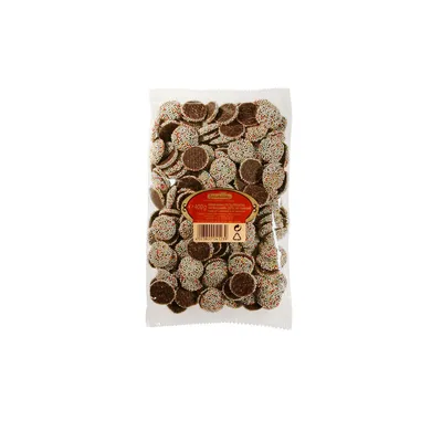 Produktbild von Schluckwerder Schokoladenplätzchen mit bunten Nonpareilles 400g