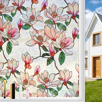 Productafbeelding van Raamfolie met Regenboogpatroon 75 x 200 cm voor Privacy