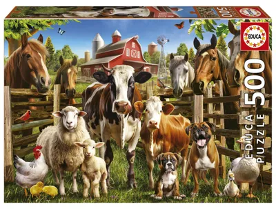 Productafbeelding van Puzzel van 500 stukjes: Boerderijvrienden