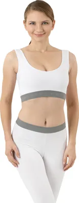 Produktbild von ALBERT KREUZ Sport-Bustier BH-Top Bio Stretchbaumwolle weiß, 36-38 / S