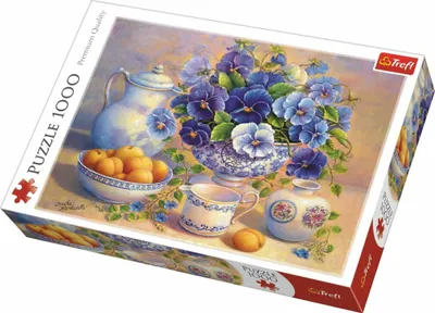 Obrázek produktu pro Modrý květinový relax: Puzzle pro chvíle pohody