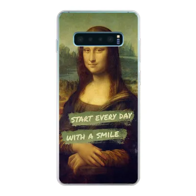 Produktbild von MuchoWow® Handyhülle Schutzhülle Hülle für Samsung Galaxy S10 Lite Mona Lisa - Zitat - Da Vinci Silikon Softcase Handy Hülle - Schutz