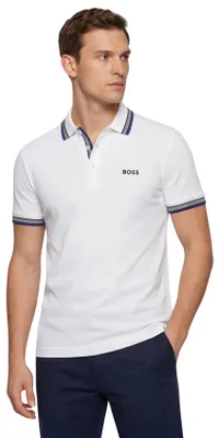 Produktbild von Boss Green Paddy Polo weiß Regular Fit einfarbig