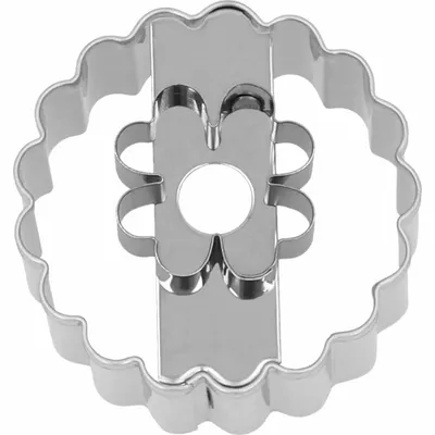 Produktbild von Birkmann Ausstechform Linzer Kleeblatt, Ausstecher, Plätzchenform, Keks, Plätzchen, Edelstahl, 5 cm, 199941