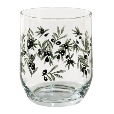Produktbild von Clayre & Eef Wasserglas 300 ml Glas Olivenzweig