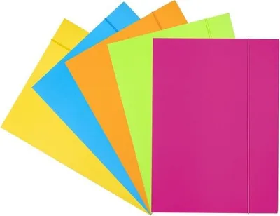 Produktbild von A4-Mappe mit Gummiband „Fluo MIX“ – Office