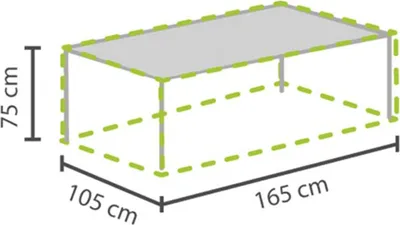 Produktbild von Perel Garten-Schutzhülle für Gartentische max. 160 cm 75 cm x 205 cm x 165 cm