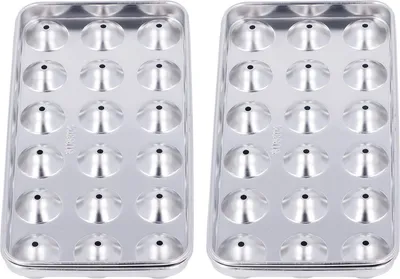 Produktbild von 304 Edelstahl Eis Schale Form 18 Grid Ice Ball Maker Runde Kugeln Eis Form für Home Bar Party verwenden