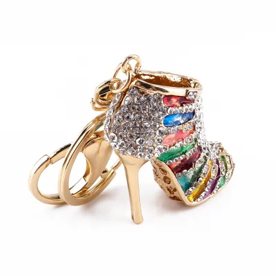 Obrázek produktu pro Unikátní tvar Rhinestone Crystal Keyring přívěsek přívěsek kabelka klíčenka