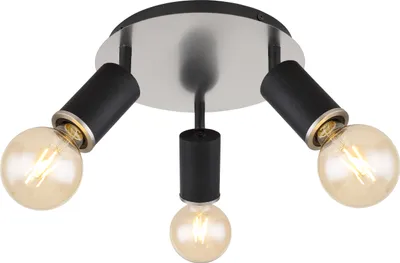 Immagine prodotto di Globo Lighting faretto in metallo nero opaco, 3x E27