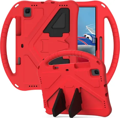 Obrázek produktu pro Dětské pouzdro pro Samsung Galaxy Tab S6 10.5" 2019 T860, EVA lehké nárazuvzdorné pouzdro s skládacím stojánkem a rukojetí červené